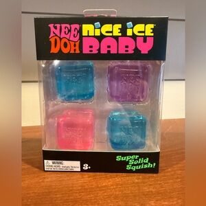 Nee Doh Nice Ice Baby Super Solid Squish 4 pack - Blue, Purple, Pink